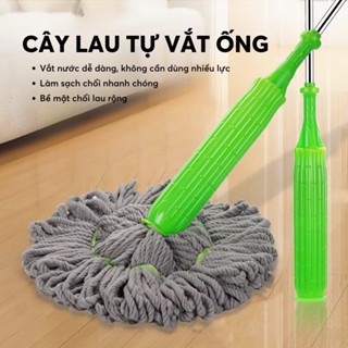  CÂY LAU NHÀ TỰ VẮT THẾ HỆ MỚI CÁN LAU DÀI BÔNG LAU THẤM HÚT TỐT 
