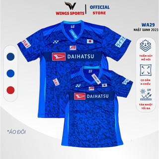 Áo cầu lông mã WA29 tuyển Nhật - màu xanh dành cho tập luyện và thi đấu