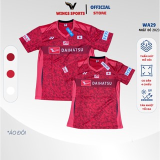 Áo cầu lông mã WA29 tuyển Nhật - màu đỏ dành cho tập luyện và thi đấu