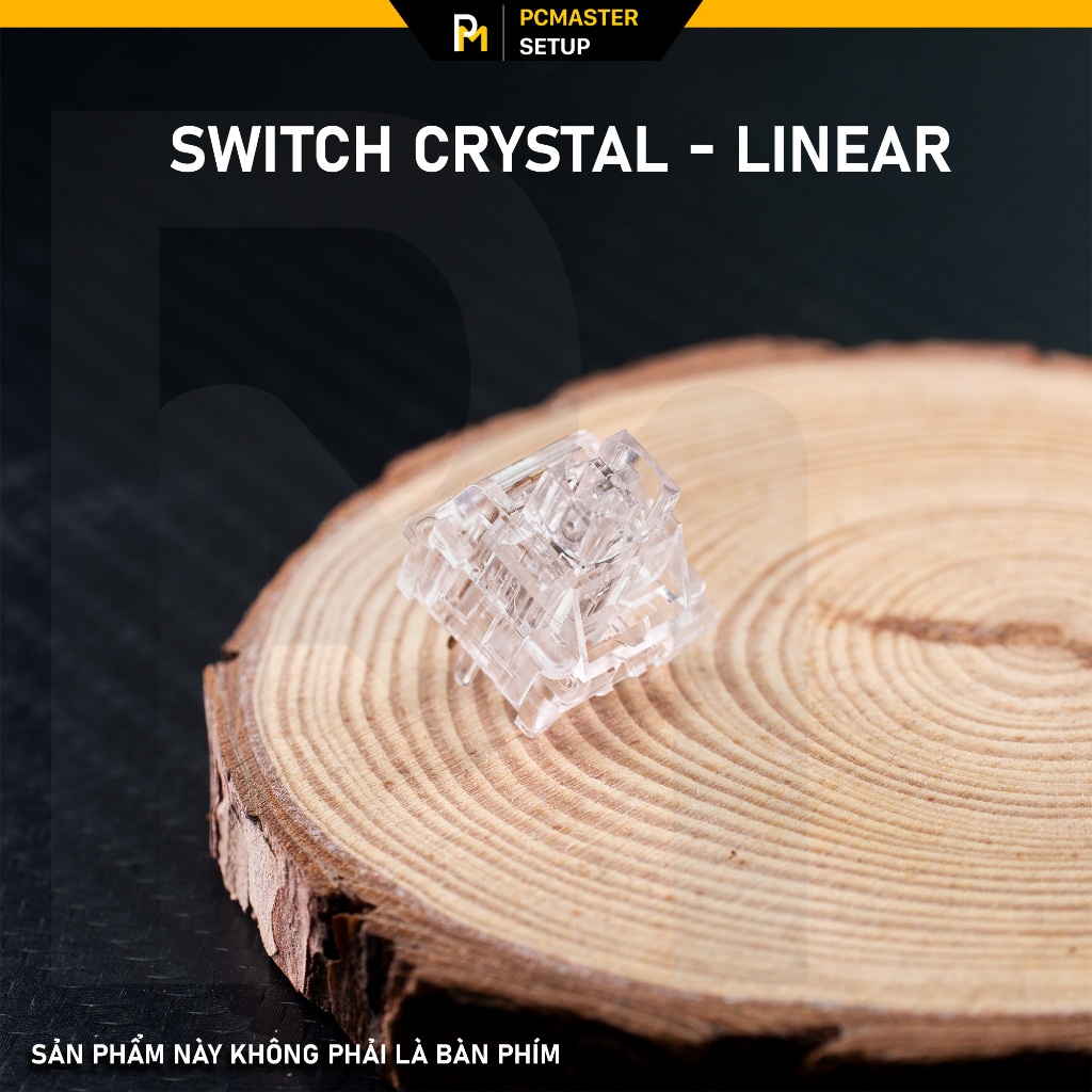 Combo 10 switch Crystal xuyên led  5 pin Trục Linear Nhựa PC