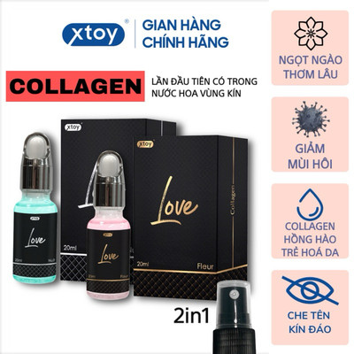 Nước hoa vùng kín XTOY LOVE, giúp khử mùi hôi hiệu quả, ngăn ngừa bệnh lý vùng kín hiệu quả, dung tích 20ml
