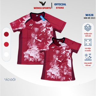 Áo cầu lông mã WA28 tuyển Hàn - màu đỏ dành cho tập luyện và thi đấu
