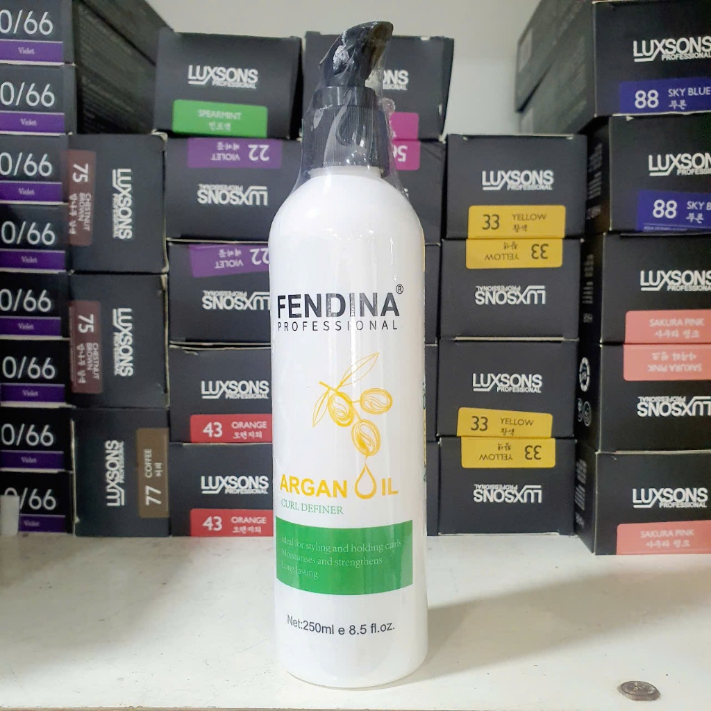 Gel tạo kiểu tóc uốn 7zero ( FENDINA) Argan Oil Curl Definer 250ml | Kem xả khô tạo kiểu tóc dạng ge