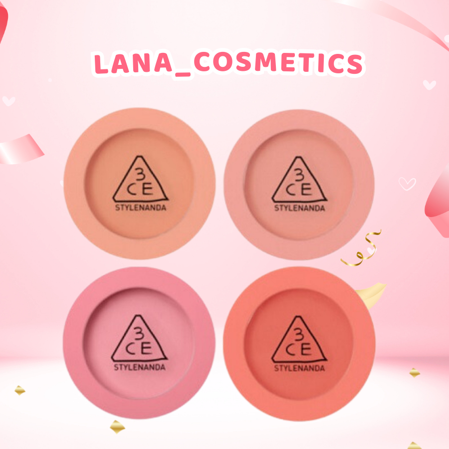 Phấn Má Hồng 3CE Mood Recipe Face Blush [Nude Peach- Mono Pink- Rose Beige- Full Off Charm]