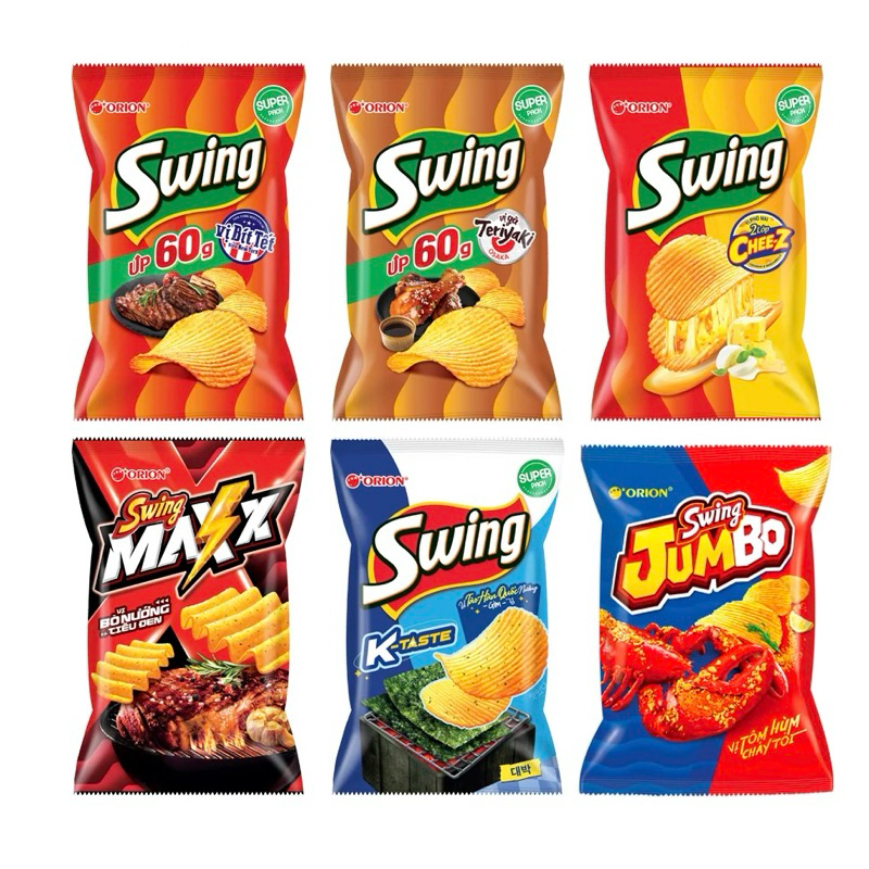 Combo 10 gói Bánh Snack khoai tây Swing Orion gói lớn nhiều vị (10 GÓI/VỊ - IB SHOP LẤY VỊ NÀO NHA)