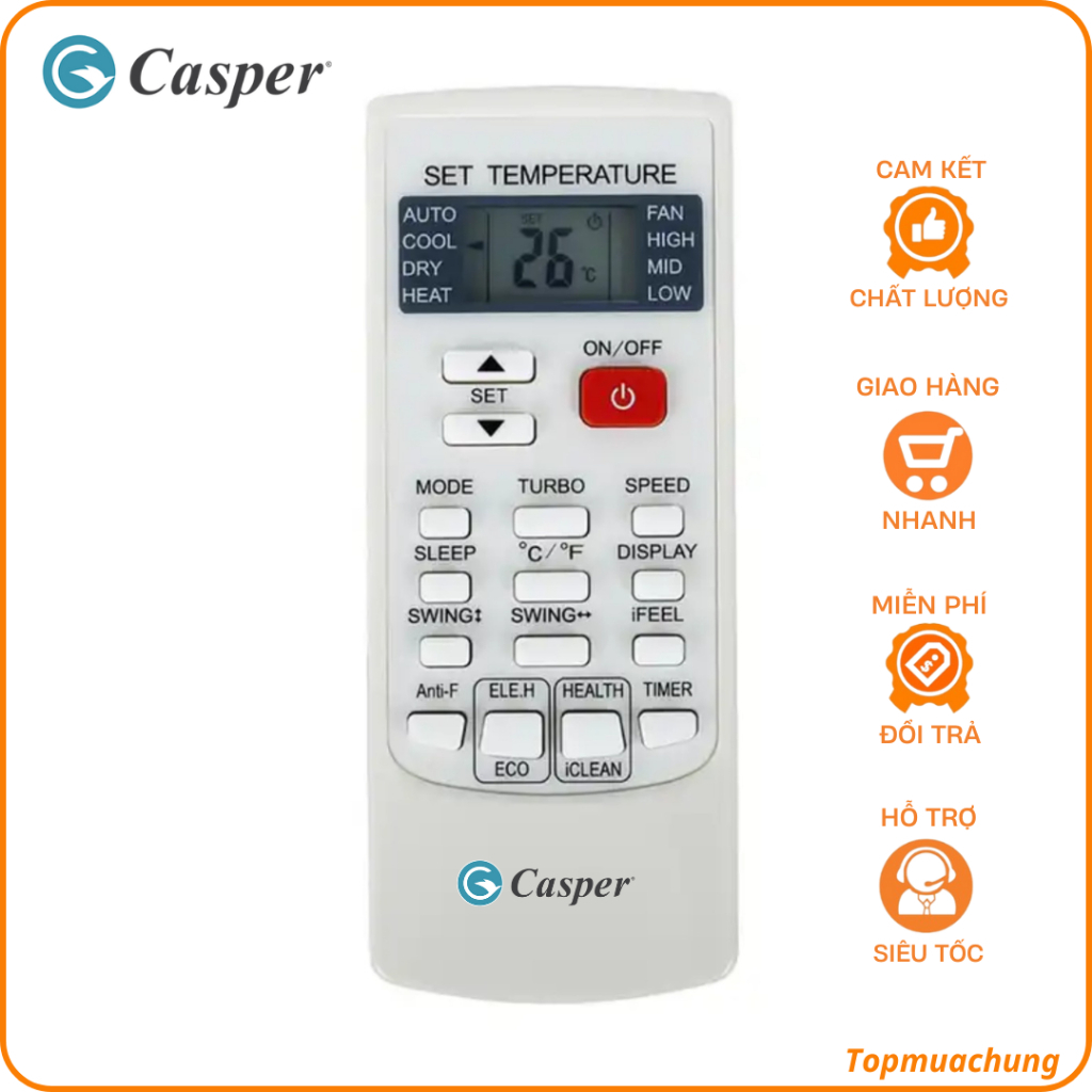 Điều khiển Điều hòa CASPER - Remote máy lạnh CASPER