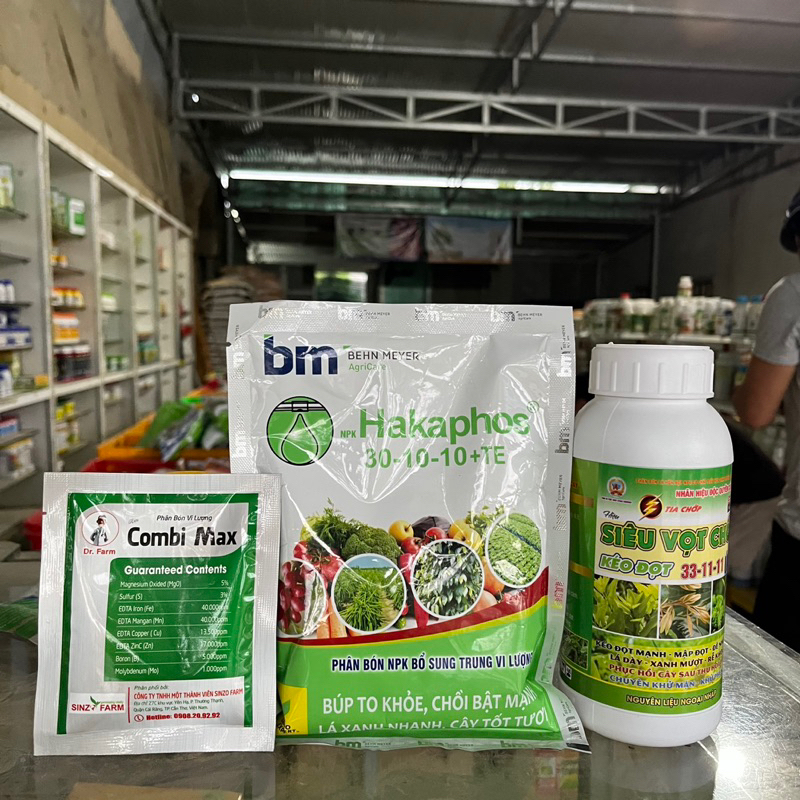 Bộ ba Kéo đọt, Vọt đọt, cực nhanh 30-10-10 bm, chai 33-11-11 Úc, Combi thái