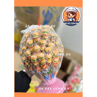 (GIÁ SỈ ) 1 cây 60 que kẹo dẻo hamburger chùm (sỉ đồ chơi đồ ăn vặt)