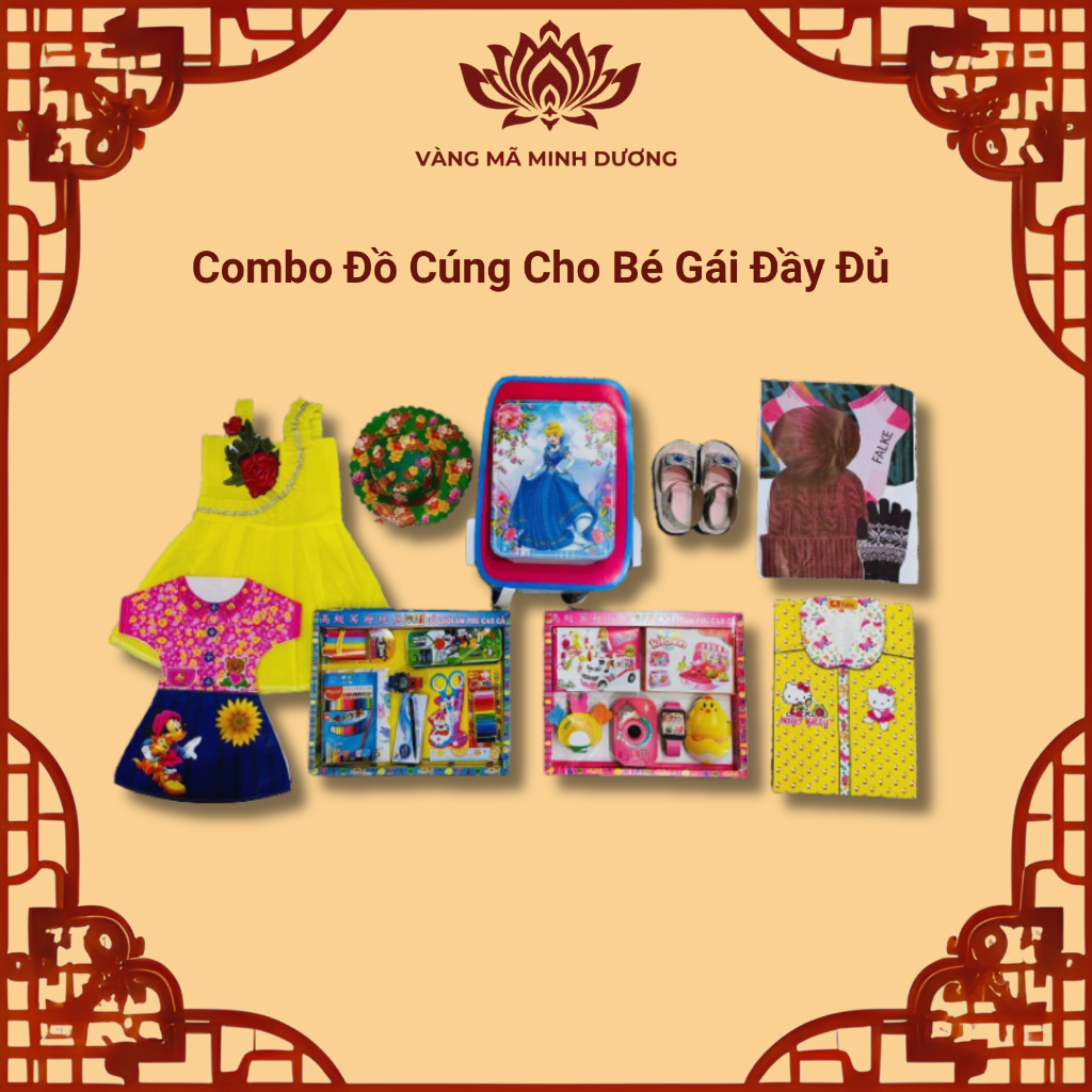 Combo Đồ Cúng Cho Bé Gái Bé Trai Đầy Đủ Đầy Đủ Cao Cấp