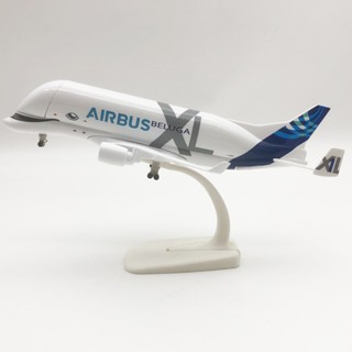 Mô hình máy bay vận tải Super Beluga Airbus XL có bánh xe kích thước 20cm MB20131