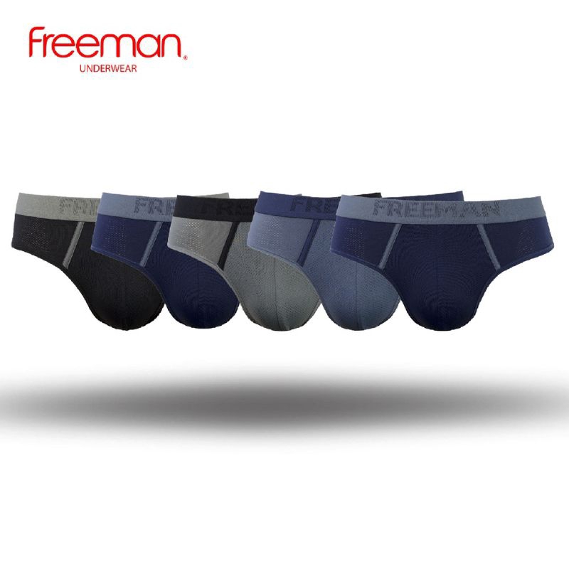 Quần lót nam cao cấp Freeman - MS:6055(5F06)-Freeman-(hình thật+ video) quần sịp thông hơi thương hi