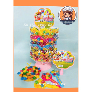 (GIÁ SỈ ) tháp 80 chiếc kẹo dẻo bọc đường hình chong chóng sắc màu hàng VN
