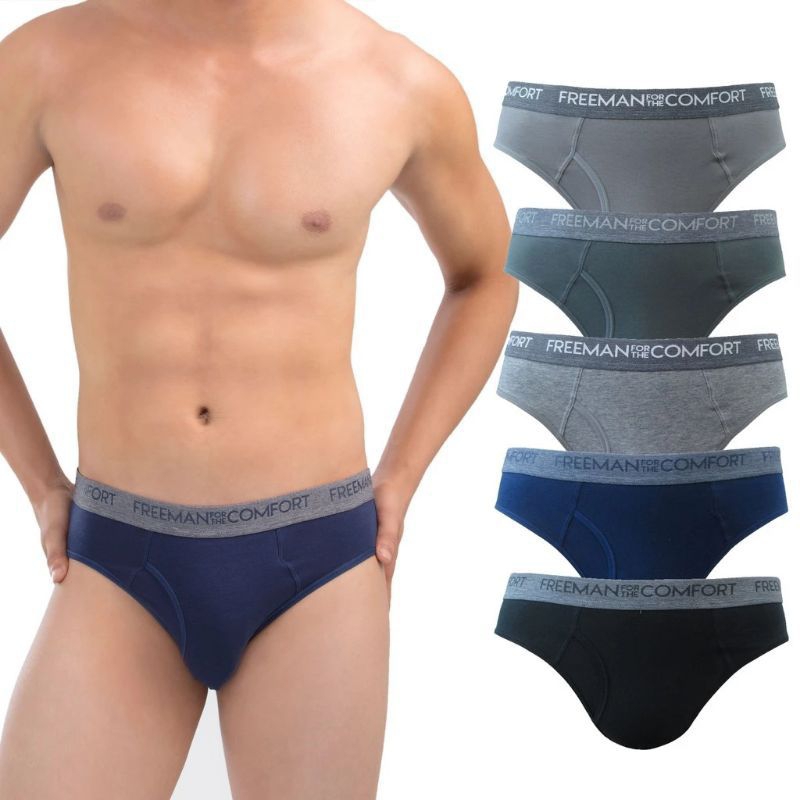 Quần lót nam Freeman  MS:6046( Freeman)[hình thật+clip]cotton 4 chiều