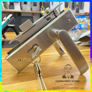 Khoá inox tay gạt giá rẻ cho cửa phòng trọ, phòng ngủ cửa gỗ và nhựa
