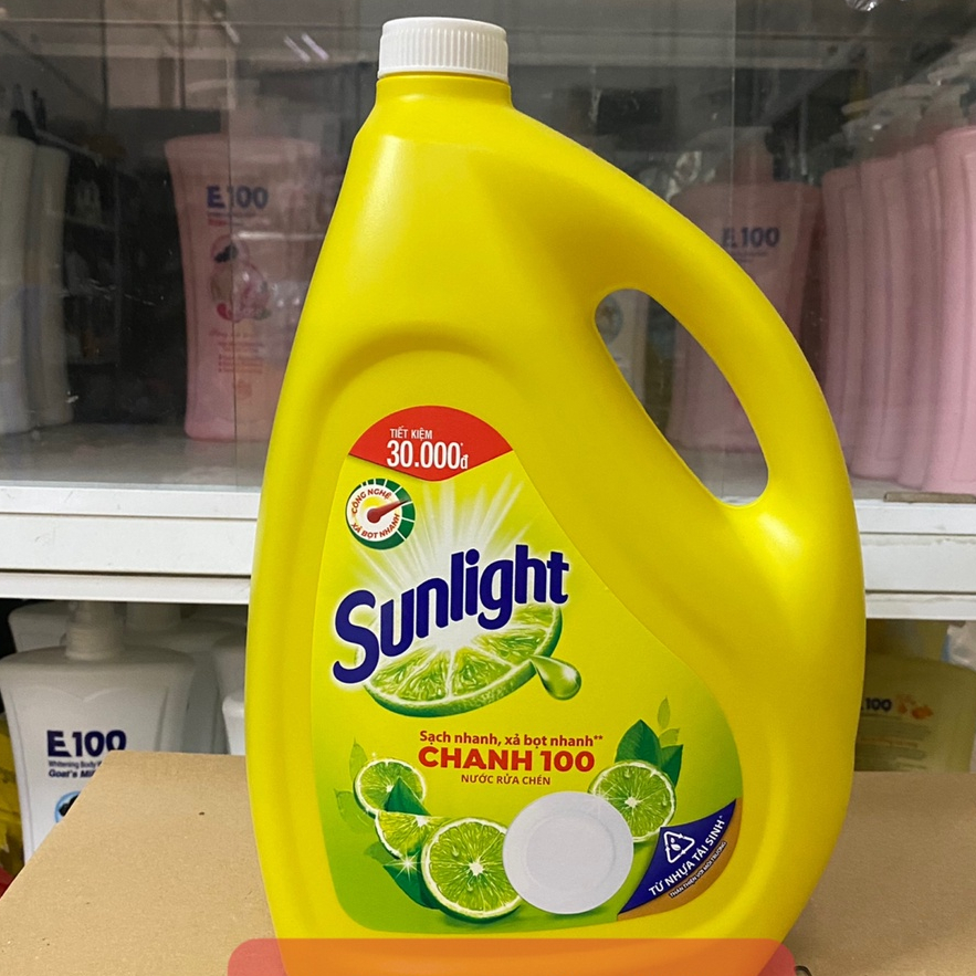 Can nước rửa bát Sunlight chanh 100 3,6kg