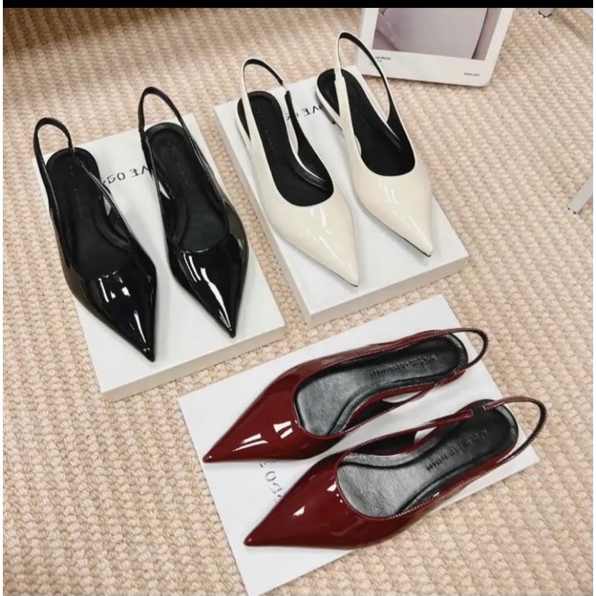 GIÀY CAO GÓT TRƠN H4 DA BÓNG MŨI NHỌN GÓT CAO 3CM dành cho nàng đi chơi đi tiệc đây ạ SHOES NỮ