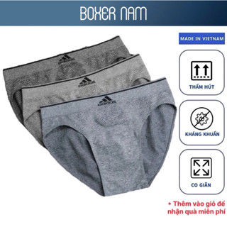 Combo 3 Quần Lót Nam Tam Giác Dệt Kim Siêu Thấm Hút Mồ Hôi Chất Vải Co Dãn Thoáng Khí Boxer nam