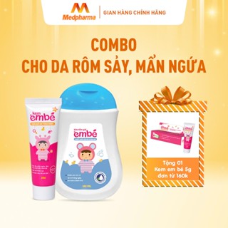 COMBO Kem Em Bé Plus và Sữa tắm gội Em Bé giảm rôm sảy, mẩn ngứa cho bé hiệu quả