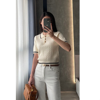 Áo Len Polo Nữ Cộc Tay Mongtoghi SHEMODA Fomal Dệt Kim Cao Cấp Trẻ Trung Dễ Phối Đồ