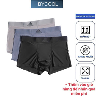 Combo 3 Quần Lót Nam Sịp Đùi Boxer Coolmax Lụa Băng Dáng Trunk Khử Mùi Kháng Khuẩn