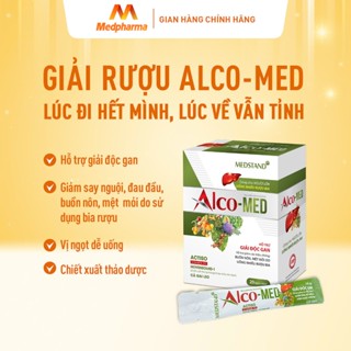 Gói uống giải rượu Alco-MED giải rượu,  giúp tinh thần tỉnh táo, tránh mệt mỏi, đau đầu (hộp 20 gói)
