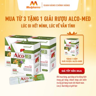 Combo 3 hộp Giải rượu Alco-MED, giúp tinh thần tỉnh táo, tránh mệt mỏi, đau đầu (hộp 20 gói)