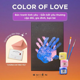 Khung tranh in dấu tay "Color of Love" dành cho cặp đôi, gia đình - Lưu giữ hành trình yêu thương