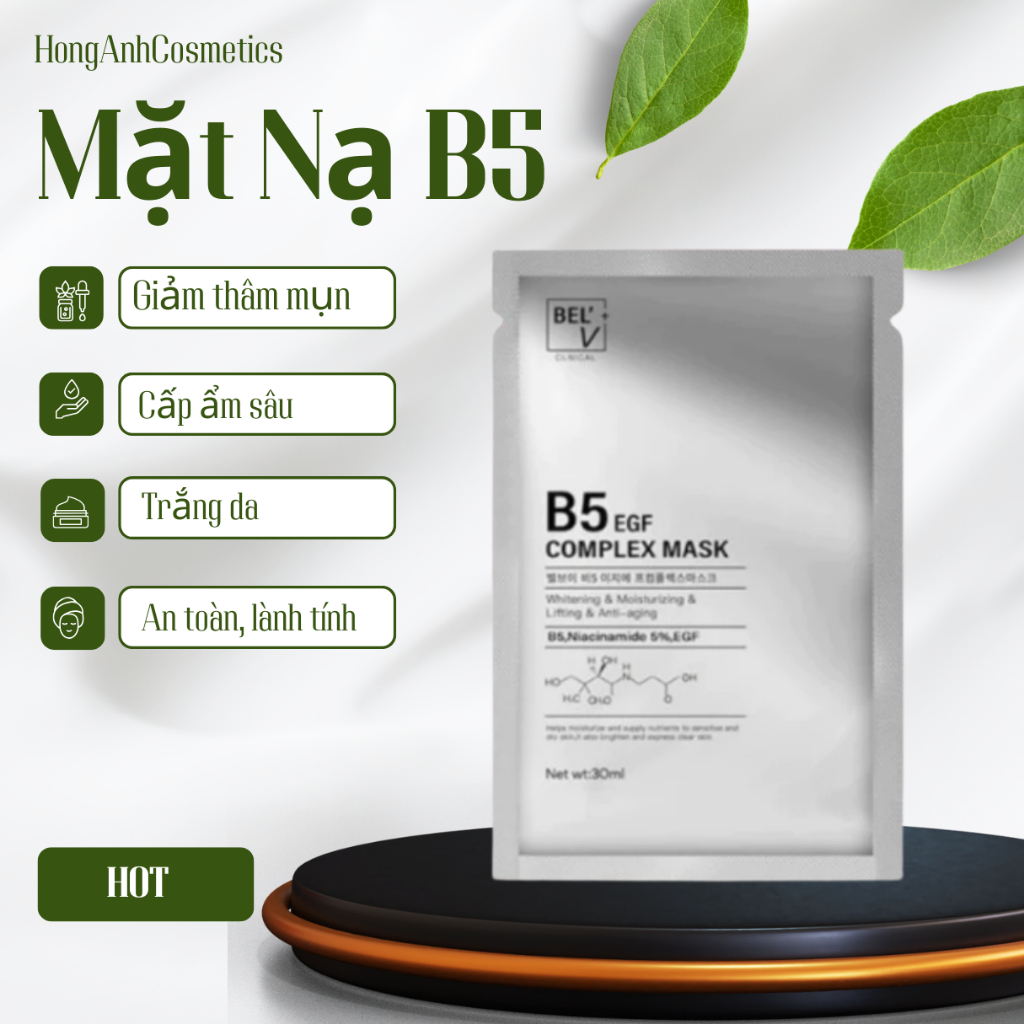[ HÀNG CHUẨN SPA ] 20 MIẾNG MẶT NẠ B5 BẠC   HÀN QUỐC phục hồi giúp cấp ẩm, cấp nước, căng mọng, phục hồi