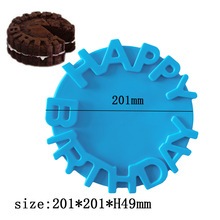 Khuôn silicon happy 20cm khuôn mỏng đổ thạch nướng bánh hấp bánh