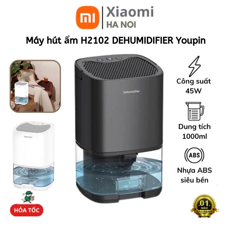 [TỔNG KHO GIÁ RẺ -FREESHIP]MÁY HÚT ẨM THÔNG MINH XIAOMI YOUPIN H2102 - CHỐNG ẨM, AN TOÀN TUYỆT ĐỐI, BẢO HÀNH 12 THÁNG, N