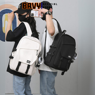  Cặp sách nữ cấp 2 cấp 3 thời trang Hàn Quốc nhiều ngăn cute vải chống nước đựng laptop 15.6 inch BAVY FASHION BL04ABC 