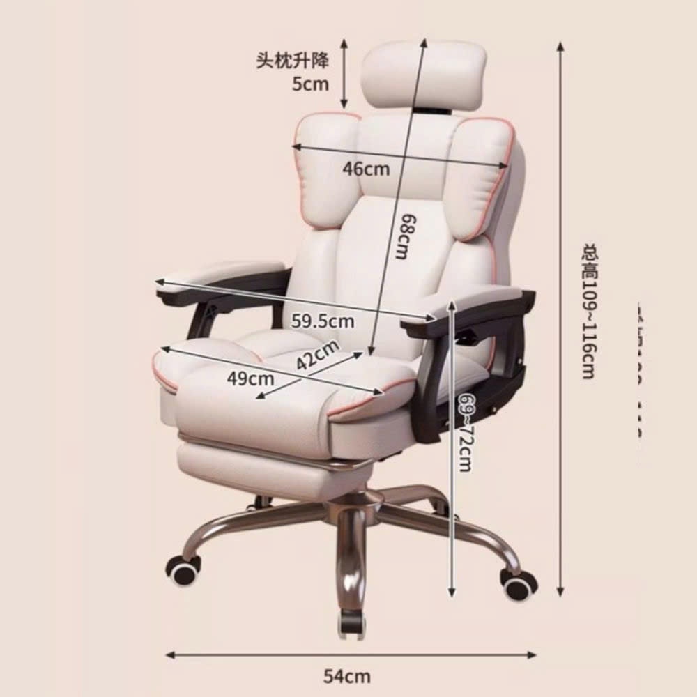 Ghế gaming công thái học bọc da pu cao cấp,ghế xoay văn phòng nhập khẩu tựa đầu nâng hạ có gác chân xoay 360 độ | BigBuy360 - bigbuy360.vn