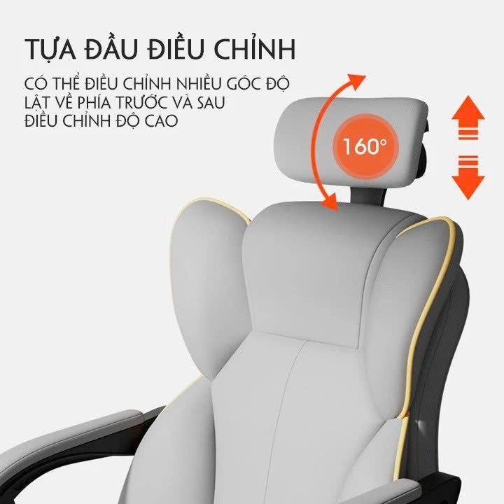 Ghế gaming công thái học bọc da pu cao cấp,ghế xoay văn phòng nhập khẩu tựa đầu nâng hạ có gác chân xoay 360 độ | BigBuy360 - bigbuy360.vn