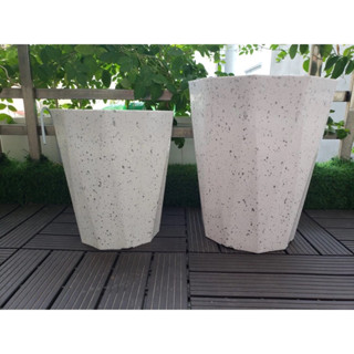 (30x40cm) Chậu nhựa Kim cương giả đá cao cấp màu trắng và màu đen nhiều size