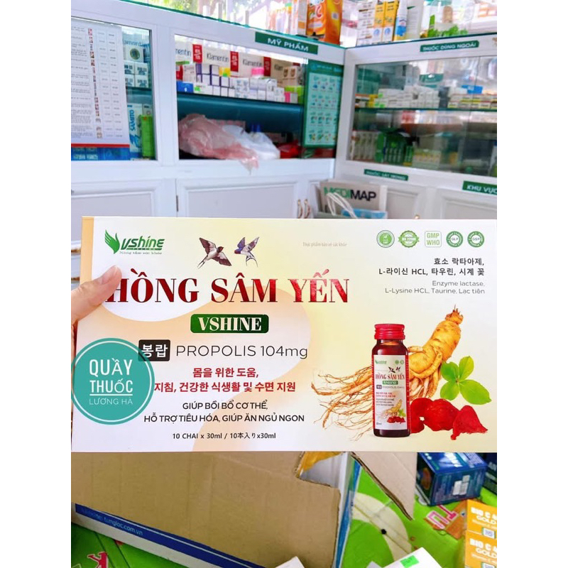 Hồng Sâm Yến Vshine- giúp bồi bổ cơ thể, hỗ trợ tiêu hoá, giúp ăn ngon ngủ ngon