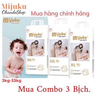 (Mua combo 3 bịch) Tã/Bỉm Quần Mijuku  Cao Cấp S/M/L/XL/XXL/XXXL/4XL/5XL