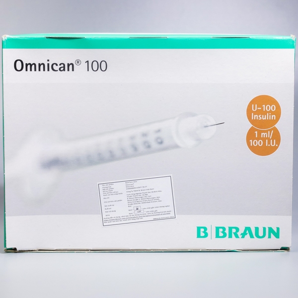 Bơm tiểu đường Bbraun 1ml (Hộp 100 cái)
