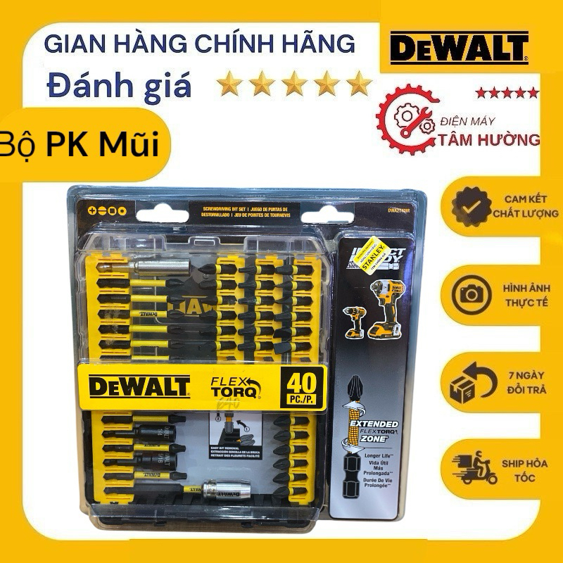 Bộ phụ kiện mũi vít Dewalt nhập Mỹ