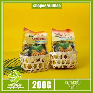  Kẹo chuối tươi Hai Tỏ nước cốt dừa dẻo quẹo béo bùi 200g đặc sản kẹo chuối Bến Tre 