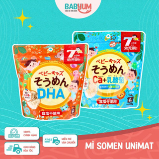 Mì somen tách muối Unimat Riken 100g bổ sung DHA, Canxi cho bé từ 7 tháng Nhật Bả