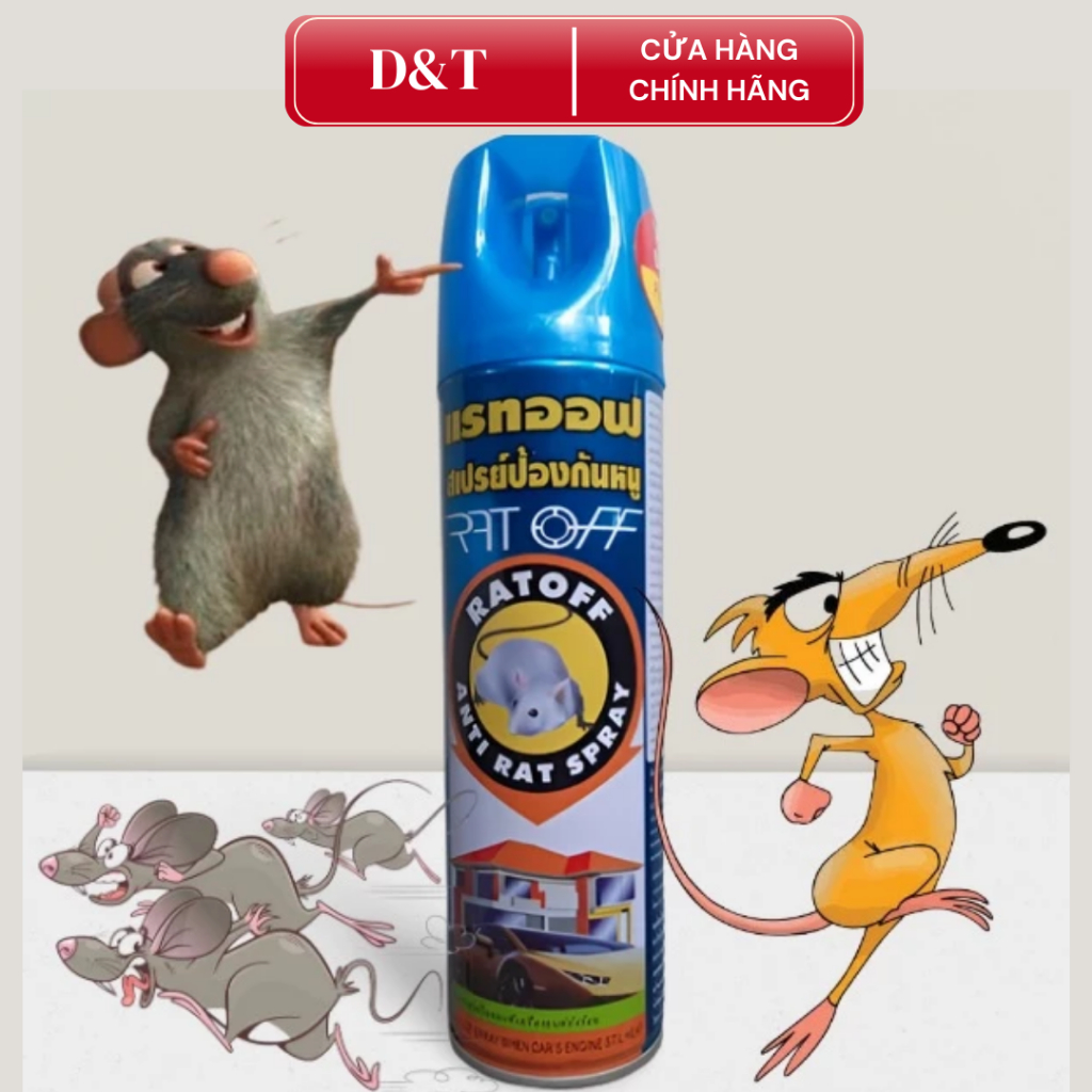 (Chính Hãng) Chai Xịt Chuột RATOFF ANTI RAT SPRAY Thái Lan 300ml