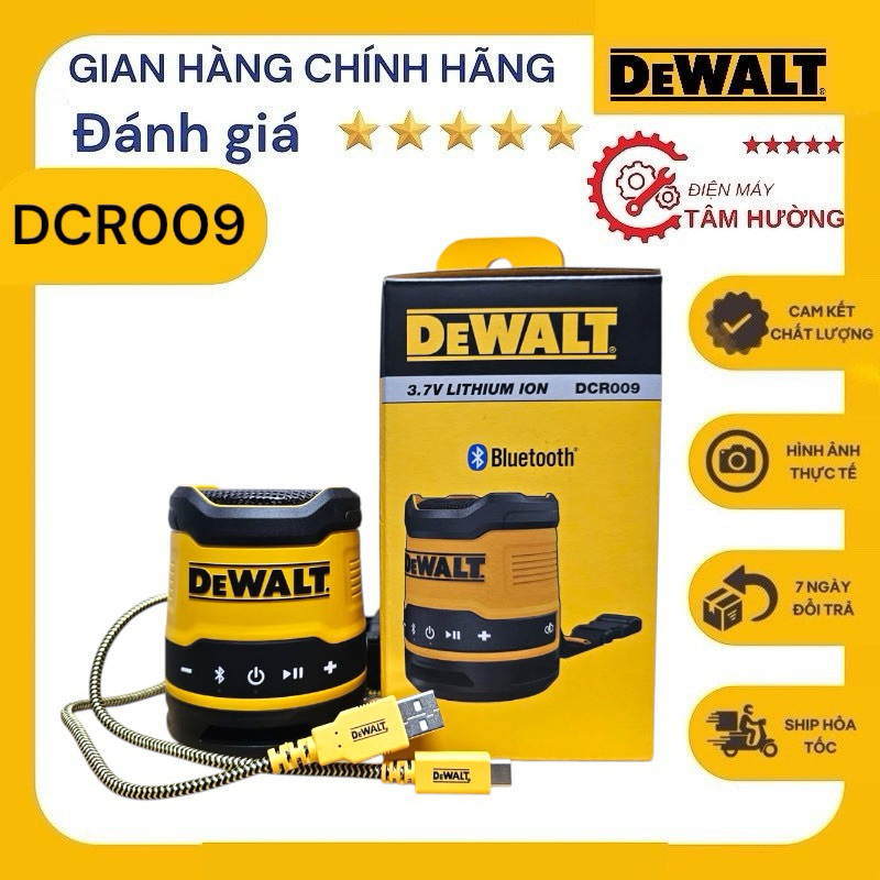 Loa sạc mini Bluetooth DeWALT DCR009