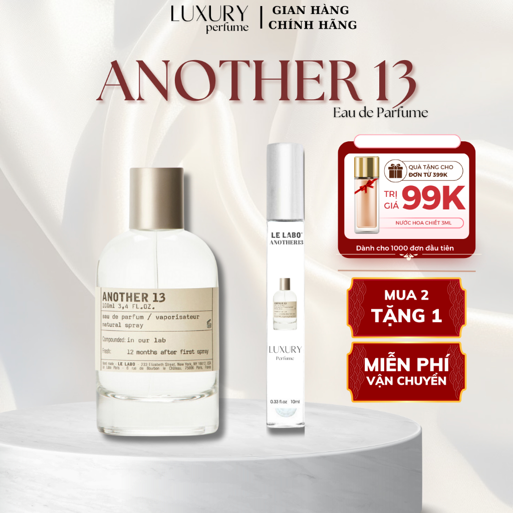Nước Hoa Unisex Le Labo Another 13 - Ngọt Ngào Cổ Điển Bí Ẩn - Thơm Lâu 8 Tiếng - Chiết 10ml A10