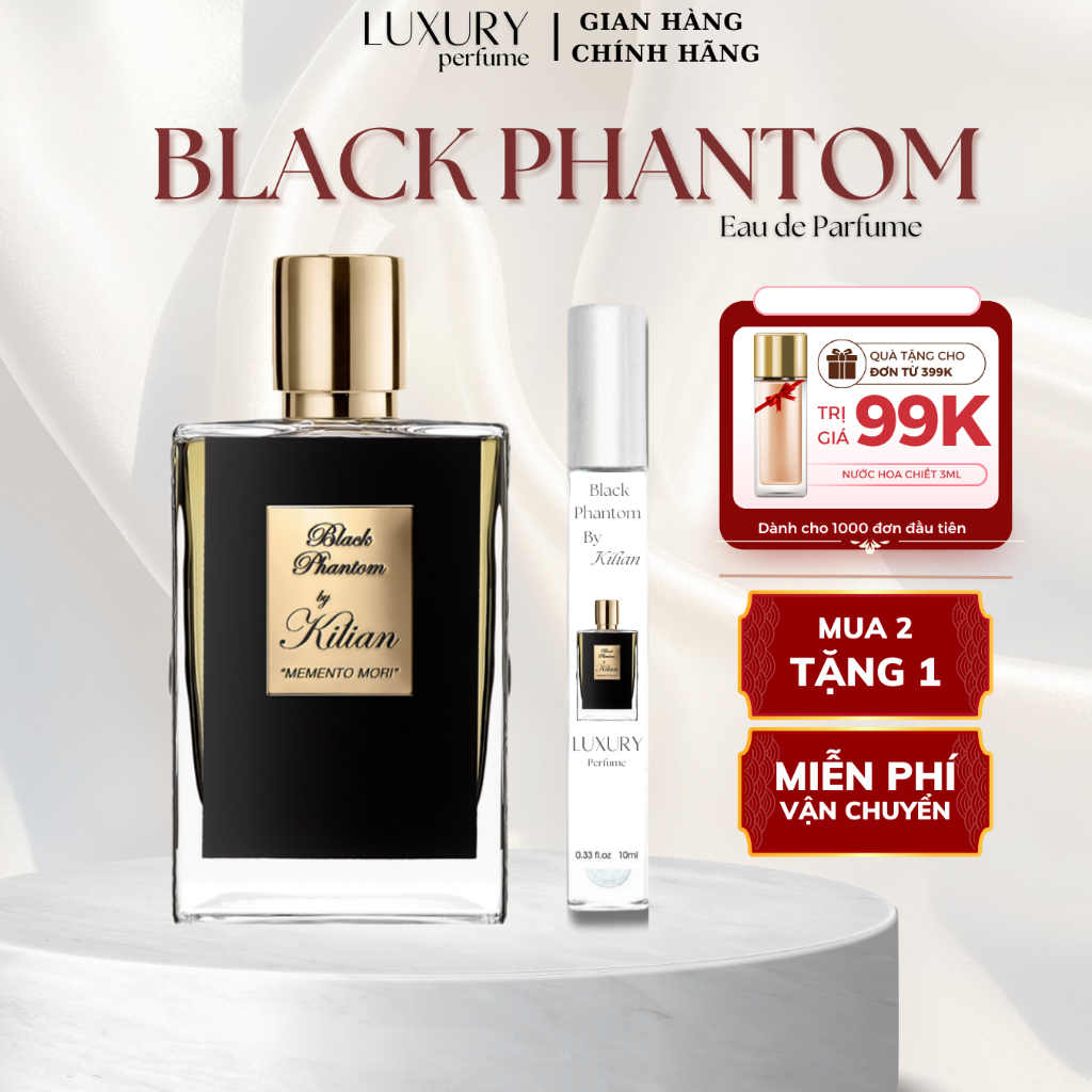 Nước hoa Unisex Kilian Black Phantom- Quyền Lực Quyến Rũ Mạnh Mẽ -Thơm Lâu 8 Tiếng-Chiết 10ml A6