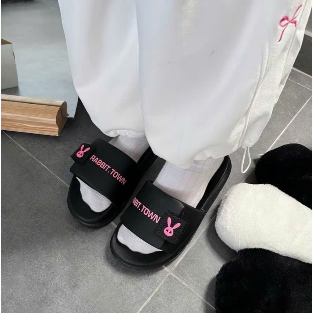 Dép bánh mỳ Rabbit Town dép lê nữ đế cao thỏ rabbit siêu xinh