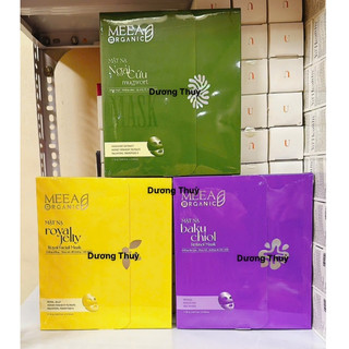   3 Loại Mask  Mặt Nạ Mask Thạch Tươi Collagen Thực Vật Chính Hãng MEEA - Meea Organic dưỡng da hiệu quả Hộp 5 Miếng 