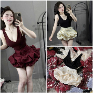 [ Hàng Sẵn ] Set Đầm Ôm Body Cổ V Kèm Quần Bí Đính Đá Bling Bling , Đầm Ôm Body Nữ , Váy Dành Cho Nàng Đi Tiệc Nữ Women