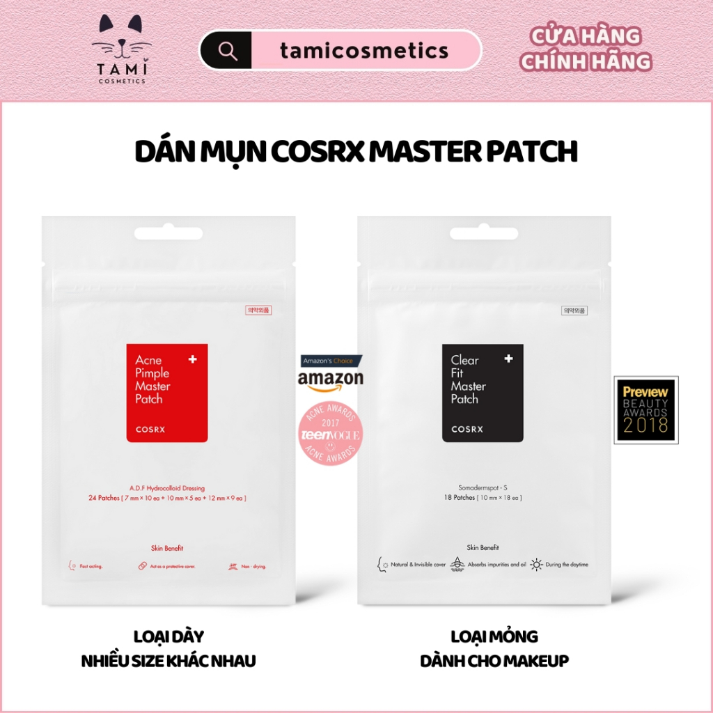 [ Chính Hãng ] Dán Mụn Cosrx Acne Pimple Master Patch / Clear Fit Master Patch