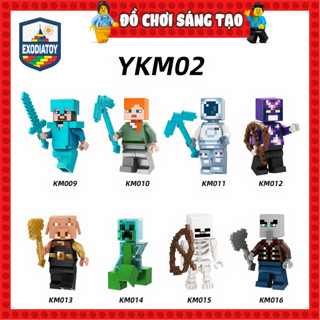 Xếp hình Minifigure nhân vật trò chơi My World Minecraft - Đồ Chơi Lắp Ghép Sáng Tạo - YKM02