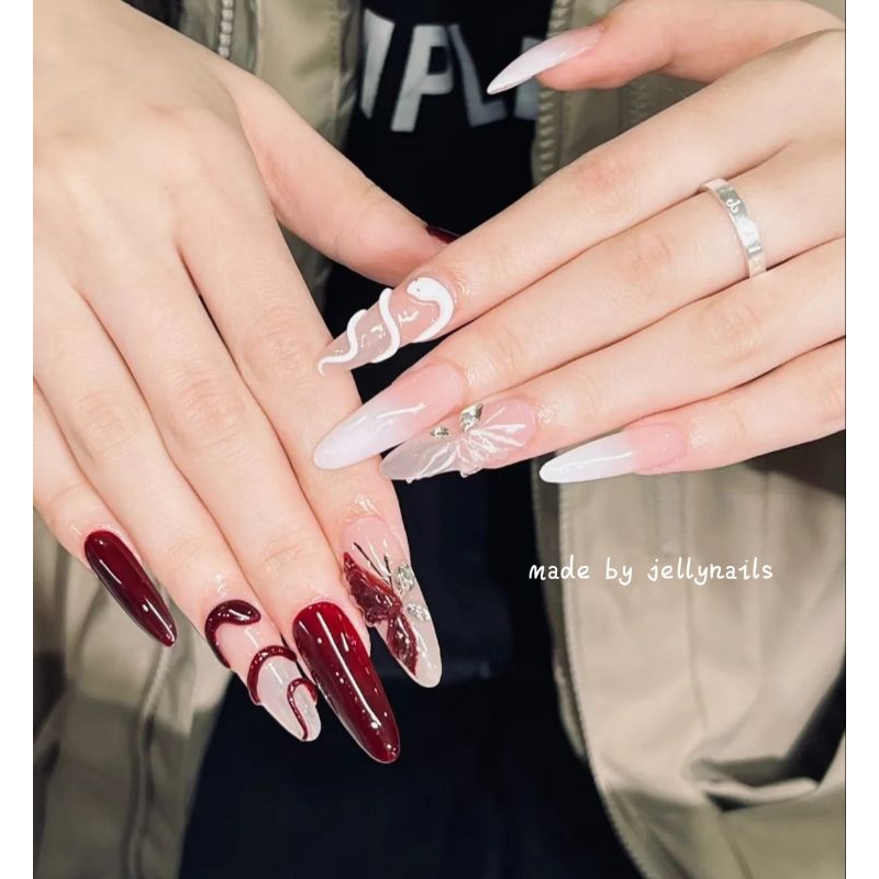 móng giả_nail box móng thiết kế rắn xinh đẹp kiêu kỳ